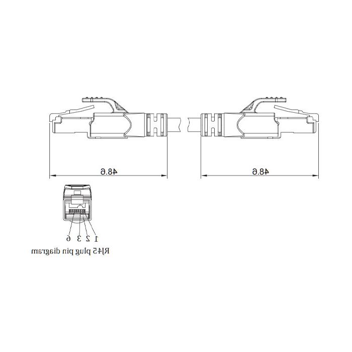 RJ45/RJ45 -双端预铸PUR软电缆-带屏蔽-绿色护套- 0C4181-XXX